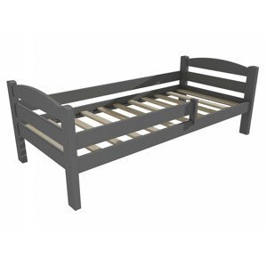 Dětská postel DP 005 se zábranou (Rozměr: 70 x 160 cm, Barva dřeva: barva šedá)