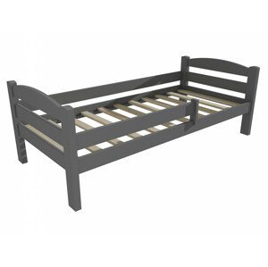 Dětská postel DP 005 se zábranou (Rozměr: 80 x 200 cm, Barva dřeva: barva šedá)