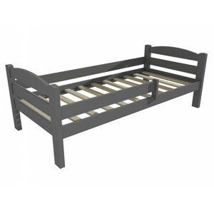 Dětská postel DP 005 se zábranou (Rozměr: 90 x 180 cm, Barva dřeva: barva šedá)