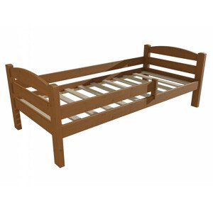 Dětská postel DP 005 se zábranou (Rozměr: 70 x 160 cm, Barva dřeva: moření dub)