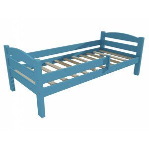 Dětská postel DP 005 se zábranou (Rozměr: 90 x 190 cm, Barva dřeva: barva modrá)
