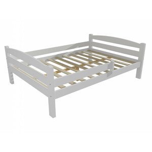 Dětská postel DP 005 XL se zábranou (Rozměr: 120 x 200 cm, Barva dřeva: barva bílá)