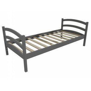 Dětská postel DP 006 (Rozměr: 70 x 160 cm, Barva dřeva: barva šedá)