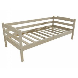 Dětská postel DP 007 (Rozměr: 70 x 160 cm, Barva dřeva: surové dřevo)