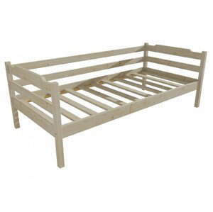 Dětská postel DP 007 (Rozměr: 80 x 160 cm, Barva dřeva: surové dřevo)