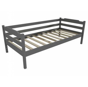 Dětská postel DP 007 (Rozměr: 70 x 160 cm, Barva dřeva: barva šedá)