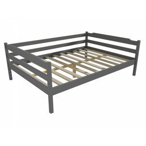 Dětská postel DP 007 XL (Rozměr: 120 x 200 cm, Barva dřeva: barva šedá)