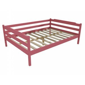 Dětská postel DP 007 XL (Rozměr: 120 x 200 cm, Barva dřeva: barva růžová)