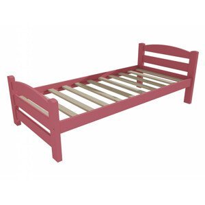 Dětská postel DP 008 (Rozměr: 70 x 160 cm, Barva dřeva: barva růžová)