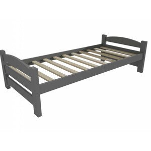 Dětská postel DP 009 (Rozměr: 70 x 160 cm, Barva dřeva: barva šedá)