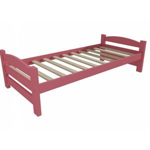 Dětská postel DP 009 (Rozměr: 70 x 160 cm, Barva dřeva: barva růžová)