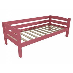Dětská postel DP 010 (Rozměr: 70 x 160 cm, Barva dřeva: barva růžová)