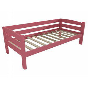 Dětská postel DP 010 (Rozměr: 90 x 190 cm, Barva dřeva: barva růžová)