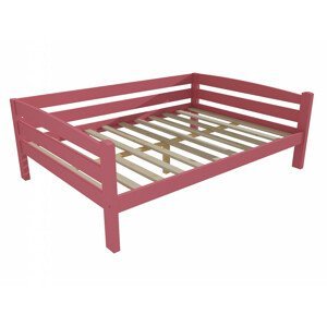Dětská postel DP 010 XL (Rozměr: 140 x 200 cm, Barva dřeva: barva růžová)