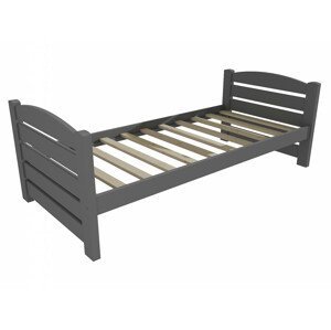 Dětská postel DP 011 (Rozměr: 70 x 160 cm, Barva dřeva: barva šedá)