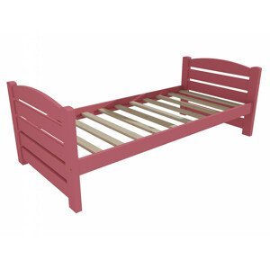 Dětská postel DP 011 (Rozměr: 90 x 200 cm, Barva dřeva: barva růžová)