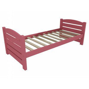Dětská postel DP 011 (Rozměr: 80 x 200 cm, Barva dřeva: barva růžová)