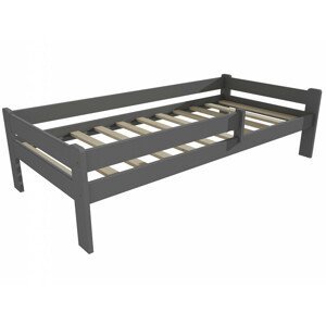 Dětská postel DP 012 se zábranou (Rozměr: 90 x 190 cm, Barva dřeva: barva šedá)