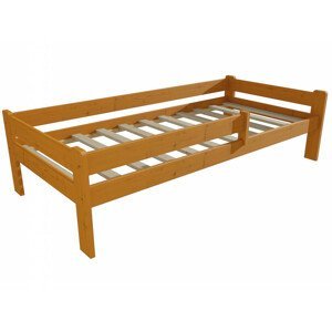 Dětská postel DP 012 se zábranou (Rozměr: 90 x 160 cm, Barva dřeva: moření dub)