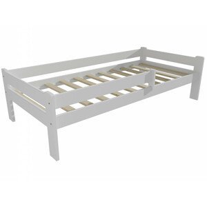 Dětská postel DP 012 se zábranou (Rozměr: 70 x 160 cm, Barva dřeva: barva bílá)