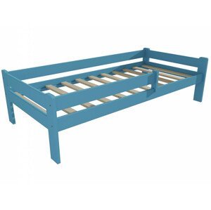 Dětská postel DP 012 se zábranou (Rozměr: 70 x 160 cm, Barva dřeva: barva modrá)