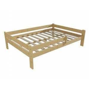 Dětská postel DP 012 XL se zábranou (Rozměr: 120 x 200 cm, Barva dřeva: bezbarvý lak)
