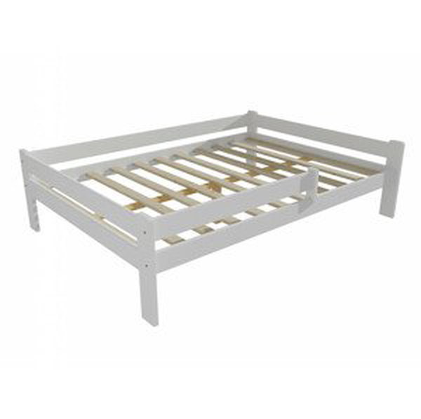 Dětská postel DP 012 XL se zábranou (Rozměr: 140 x 200 cm, Barva dřeva: barva bílá)