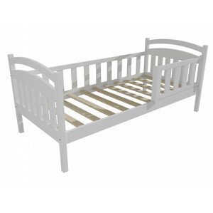 Dětská postel DP 014 se zábranou (Rozměr: 70 x 160 cm, Barva dřeva: barva bílá)