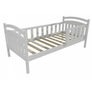 Dětská postel DP 014 se zábranou (Rozměr: 80 x 180 cm, Barva dřeva: barva bílá)