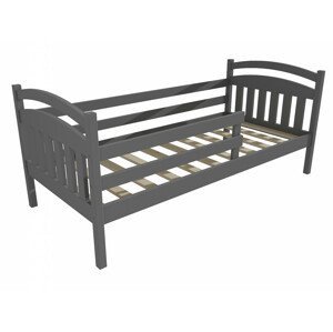 Dětská postel DP 015 se zábranou (Rozměr: 70 x 160 cm, Barva dřeva: barva šedá)