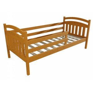 Dětská postel DP 015 se zábranou (Rozměr: 90 x 190 cm, Barva dřeva: moření olše)