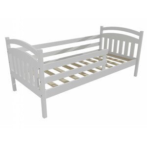 Dětská postel DP 015 se zábranou (Rozměr: 70 x 160 cm, Barva dřeva: barva bílá)