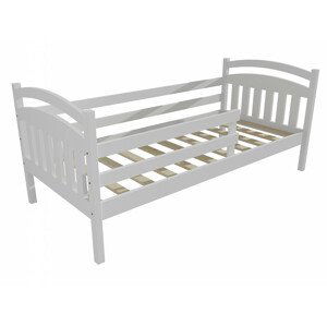 Dětská postel DP 015 se zábranou (Rozměr: 80 x 180 cm, Barva dřeva: barva bílá)