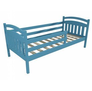 Dětská postel DP 015 se zábranou (Rozměr: 90 x 200 cm, Barva dřeva: barva modrá)