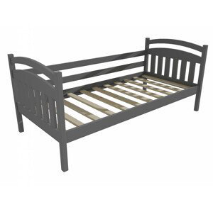 Dětská postel DP 016 (Rozměr: 70 x 160 cm, Barva dřeva: barva šedá)