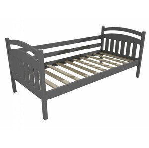 Dětská postel DP 016 (Rozměr: 90 x 200 cm, Barva dřeva: barva šedá)