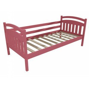 Dětská postel DP 016 (Rozměr: 70 x 160 cm, Barva dřeva: barva růžová)