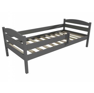 Dětská postel DP 017 se zábranou (Rozměr: 70 x 160 cm, Barva dřeva: barva šedá)