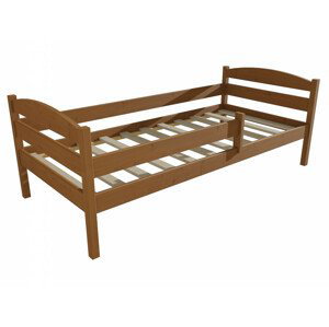 Dětská postel DP 017 se zábranou (Rozměr: 70 x 160 cm, Barva dřeva: moření dub)
