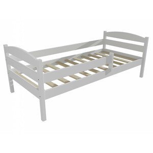 Dětská postel DP 017 se zábranou (Rozměr: 70 x 160 cm, Barva dřeva: barva bílá)