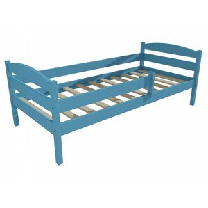 Dětská postel DP 017 se zábranou (Rozměr: 70 x 160 cm, Barva dřeva: barva modrá)