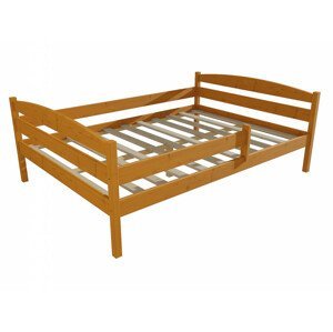 Dětská postel DP 017 XL se zábranou (Rozměr: 120 x 200 cm, Barva dřeva: moření olše)