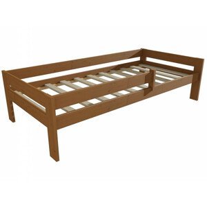 Dětská postel DP 018 se zábranou (Rozměr: 90 x 190 cm, Barva dřeva: moření dub)