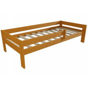 Dětská postel DP 018 se zábranou (Rozměr: 70 x 160 cm, Barva dřeva: moření olše)