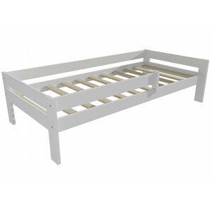 Dětská postel DP 018 se zábranou (Rozměr: 70 x 160 cm, Barva dřeva: barva bílá)