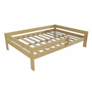 Dětská postel DP 018 XL se zábranou (Rozměr: 120 x 200 cm, Barva dřeva: bezbarvý lak)