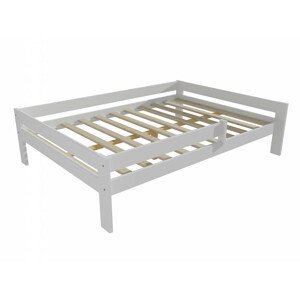 Dětská postel DP 018 XL se zábranou (Rozměr: 120 x 200 cm, Barva dřeva: barva bílá)