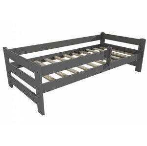 Dětská postel DP 019 se zábranou (Rozměr: 90 x 190 cm, Barva dřeva: barva šedá)