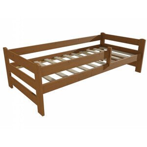 Dětská postel DP 019 se zábranou (Rozměr: 70 x 160 cm, Barva dřeva: moření dub)