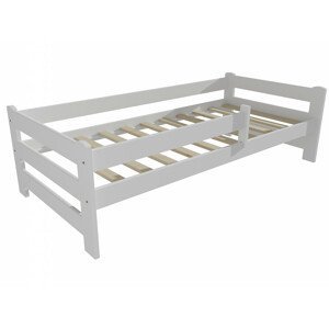 Dětská postel DP 019 se zábranou (Rozměr: 80 x 160 cm, Barva dřeva: barva bílá)